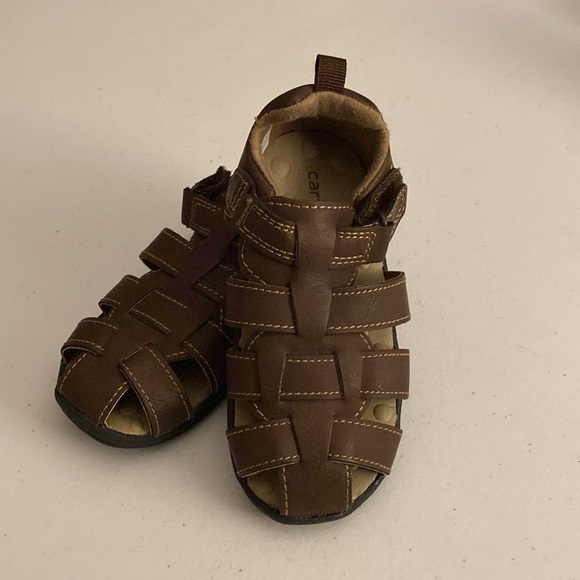 Carters Toddler/Boy’s Sandals Brown 6M - Picture 1 of 7